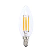 4 Watt Candle Dimmable LED Filament Bulb (E12) Clear
