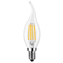 C35 VINTAGE STYLE DIMMABLE E14 4W LED FILAMENT FLAME TIP CANDLE LIGHT BULB