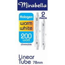 Mirabella Linear Eco Halogen Globe Warm White 200W 78mm - 2 Pack - EHALMI220078 