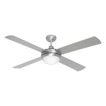 Caprice 1300 Ceiling Fan with B22 Light Brushed steel