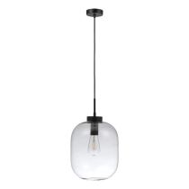 FLAUNT GLASS PENDANT 240V E27 BLACK CLEAR 22738