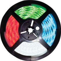 LED 5M STRIP LIGHT, INC DRIVER WITH FLEX & PLUG, IP44, RGB+WHITE - 20111