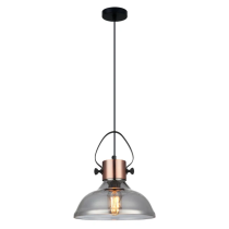 PENDANT ES 60W Copper Plate  with smoked Glass  FUMOSO3 Cla Lighting