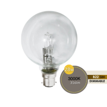SPHERICAL 28W G80 BC CLEAR HALOGEN LUS30300