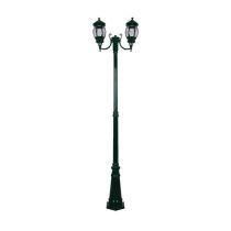 Vienna Twin Head Curved Arms Tall Post Light Green - 15971	