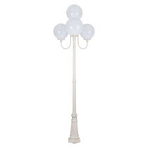 Lisbon Four 30cm Spheres Curved Arms Tall Post Light Beige - 15776	