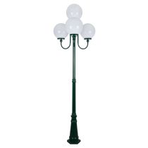 Lisbon Four 30cm Spheres Curved Arms Tall Post Light Green - 15779	