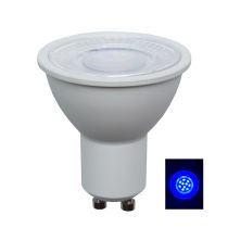 GLOBE LED AC (White) GU10 5W BLUE 70D (65 Lumens) L56mm OD50mm WTY 2YR