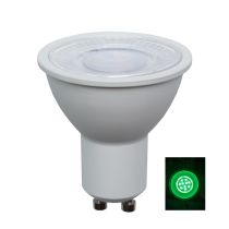 GLOBE LED AC (White) GU10 5W GREEN OD70 (50 Lumens) L56mm OD50mm WTY 2YR