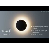 Bond II Black LED Wall Light 9W - MXW1040BLK