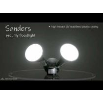 Sanders 2 LED Flood Light 24W 5700K IP44 Black - MXD6624BLK