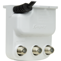 Kingray SA162F 16dB Gain 2 Way Splitter Indoor Amplifier with mains power, 47-862MHz Frequency Range
