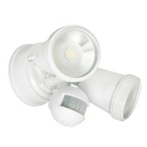 HUNTER TRIO 2 LIGHT CCT LED FLOODLIGHT WITH SENSOR - WHITE - 20625/05