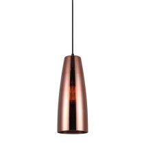  PENDANT ES 72W Copper coloured Glass with Silver Internal Flat Top Ellipse WTY  LAMINA1 CLA Lighting 