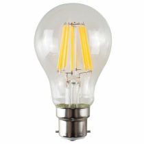 Plusrite 8 Watt GLS LED Filament Light Bulb Warm White (B22) Clear