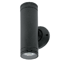 Tube Wall Up/Down Light Black, Silver/Grey, Coppe 35W LL0123-BL Superlux