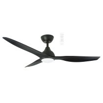 Avoca DC 1320mm 3 ABS Blade WIFI & Remote Control Ceiling Fan with Variable Dim 20w CCT LED Light Black