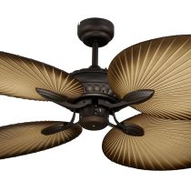 Oasis 52" 4 ABS Blade Palm Leaf Ceiling Fan Only Old Bronze - MOF134OB