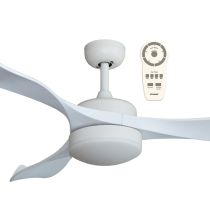 Scorpion White  52″ DC Ceiling Fan With 20W CCT LED Light and Remote MSF1333WR Martec