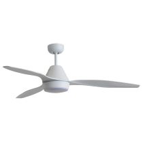 Triumph 1320mm 3 Blade Ceiling Fan with 16w LED Light Tricolour White Satin - MTF1333WS