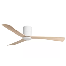MMDC133WOR Metro Close to Ceiling 3 ABS Blade 1320mm Hugger DC Remote Control Ceiling Fan In White/Oak
