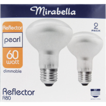Mirabella Reflector Dimmable Pearl Edison Screw 60w Light Globes 2 Pack - 9312527965085