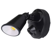Defender Single Spot LED Outdoor Flood Light 10w Tricolour Black - MLXD3451M