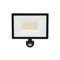 Opal LED Outdoor Flood Light with Flex & Plug 50w Tricolour Sensor Black - MLXO34550MS