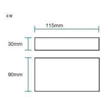 Modus 6W LED Tricolour Wall Exterior Small Matt Black - MLXM3456M