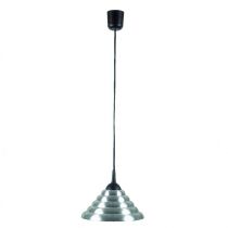 Classic Small Ribbed Cone Pendant Silver/Grey, Black 60W MS29202-BA Superlux