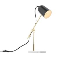 Mercator Blair Black and Gold Adjustable Task Table Lamp with Marble Base - E14 MTL006
