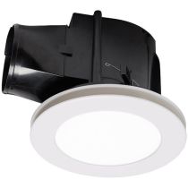 MARTEC MXFLFR25W | FLOW SMALL ROUND 250MM EXHAUST FAN WITH LED TRI COLOUR LIGHT WHITE