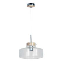HOLBECK.30 Scandi Clear Glass and Timber Pendant - OL69291/30CL
