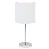 ZOLA TABLE LAMP CHROME / WHITE SHADE - OL90120WH