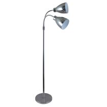 Retro 2 Light Flexible Neck Floor Lamp Chrome - OL91206CH
