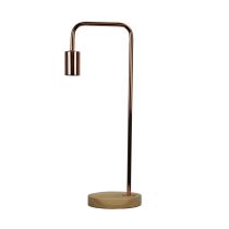 LANE Copper Scandi Table Lamp Timber and Copper - OL93131CO