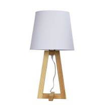 EDRA TABLE LAMP White Scandi Table Lamp with White Cotton Shade - OL93531WH