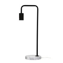 VILLE TABLE LAMP Black Scandi Lamp with Marble Base - OL93731BK
