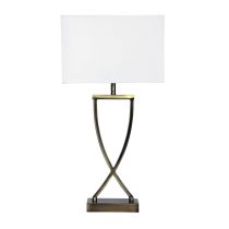 CHI TABLE LAMP ANTIQUE BRASS COMPLETE w/SHADE - OL93801AB