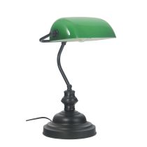 BANKERS LAMP TOUCH BLACK / GREEN ON-OFF - OL99458BK