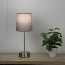 LANCET TOUCH LAMP w/ GREY SHADE ON-OFF - OL99467GY