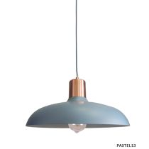 PENDANT ES 40W HAL Matte BLUE DOME with Copper Lampholder Cover PASTEL13 Cla Lighting