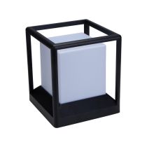 CUBED SHAPED PILLAR MOUNT IP65 E27 BLACK 10993