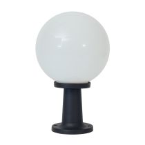 Ivela 25cm Opal Sphere Pillar Mount Light Black - 18609