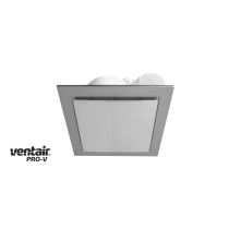 AIRBUS 200 - Premium Quality Side Ducted Exhaust Fan - Extra Low Profile - Square - Silver PVPX200SSSQ Ventair