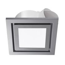 AIRBUS 200 - Premium Quality Side Ducted Exhaust Fan With 10w LED Panel (642Lm) - Extra Low Profile - Square - Silver PVPX200SSSQLED Ventair