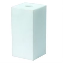 Opal Large Square Glass Shade White Q634 Superlux