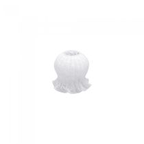 Glacee Ribbed Glass Shade White Q723 Superlux