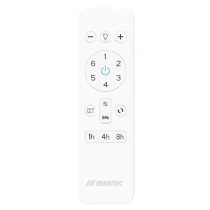 MADC1333WWR Avoca DC 1320mm 3 ABS Blade WIFI & Remote Control Ceiling Fan with Variable Dim 20w CCT LED Light Matt White