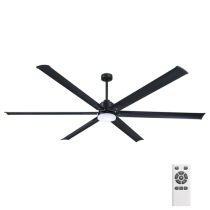 Rhino 2.1m DC Ceiling Fan With LED Light And Remote-FC479210GRFLWL
